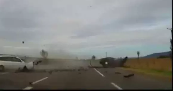 Video | Accident grav pe DN2, surprins de o cameră de bord