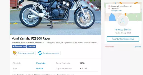Cel mai amuzant anunț de vânzare al unei motociclete