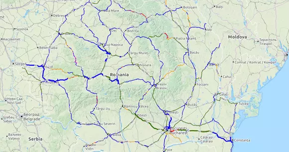 Harta interactivă a calității drumurilor din România îți spune pe unde să circuli în condiții optime