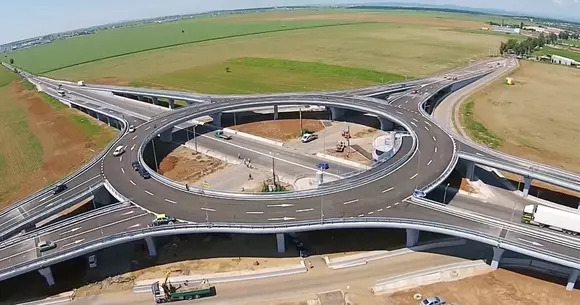 Sensul giratoriu suspendat de pe Centura București are acum un constructor