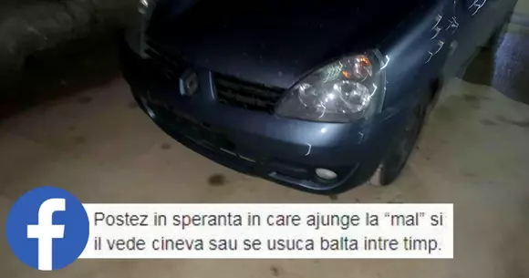 Un bucureștean și-a pierdut numărul de înmatriculare într-o băltoacă și cere ajutor pe Facebook