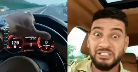 Dorian Popa se filmează la volan, conducând cu 176 km/h: „Stai, stop, frână!”