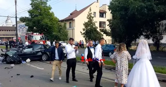 Un bărbat din Reșița a provocat un accident violent chiar în ziua nunții
