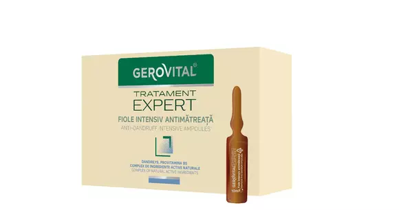 (P) Scapă de mătreață cu fiolele intensiv antimătreață Gerovital Tratament Expert