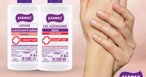 Farmec începe producția a două noi produse igienizante pentru mâini