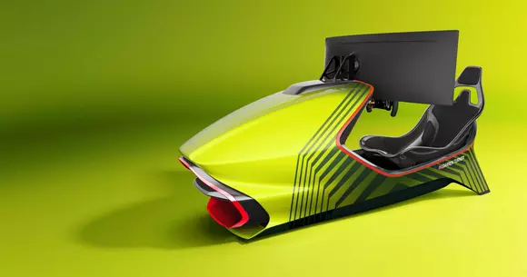 Simulatorul de curse Aston Martin costă cât o mașină premium bine echipată