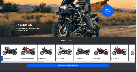 Veşti bune pentru pasionaţii de adrenalină: platforma internaţională BMW Motorrad Rent a Ride vine în România