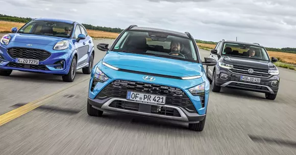 Hyundai Bayon versus Ford Puma și VW T-Cross: Trei "shoturi" pentru o dragoste mare?