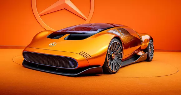 Mercedes-Benz Vision One-Eleven Concept ilsutrează ambiții mari pe tema electromobilității, nu fără un apropo retro.