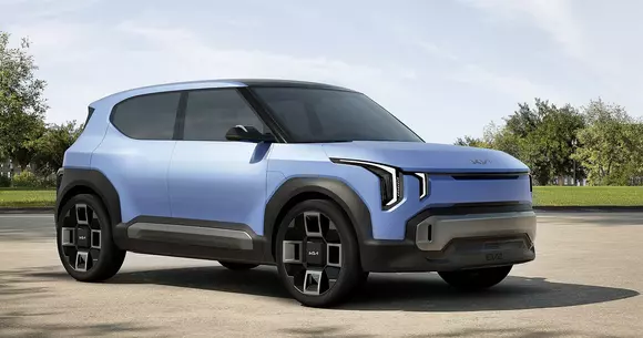 Gabarit de clasă mică, dar interior stilat și practic pentru Kia Concept EV2. Versiunea de serie va apărea anul viitor.