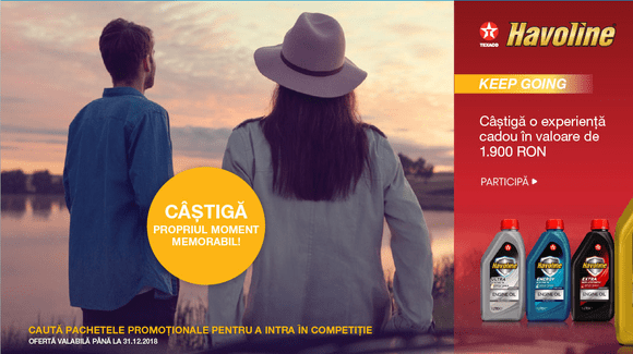 (P) Havoline și Premium Lubricants organizatorii unei campanii promoționale cu premii speciale