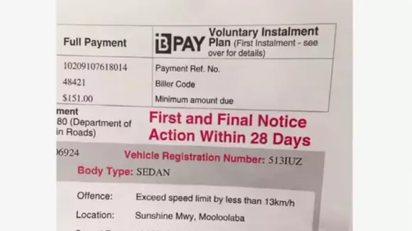 A fost amendat pentru că a circulat cu viteza legală