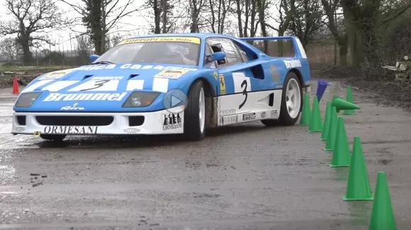 Un fel de Gymkhana cu Ferrari F40 GT
