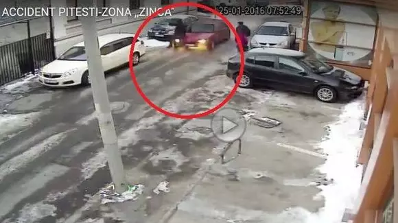 Un bărbat din Pitești a fost lovit cu mașina în urma unui conflict în trafic | VIDEO