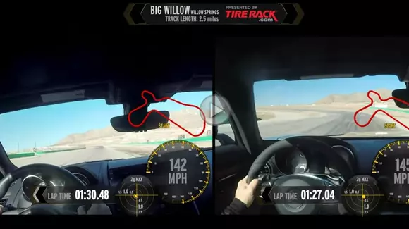 Jaguar F-Type Coupe R și Mercedes-AMG GT S, pe același circuit