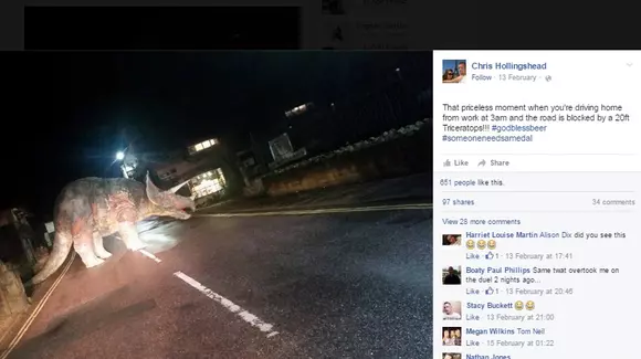 Un Triceraptor de 6 metri a ajuns pe drumurile publice