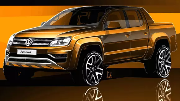 Volkswagen Amarok facelift în primele schițe oficiale