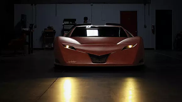 Pasiunea dusă dincolo de limite. Și-a construit propria mașină sport din lemn