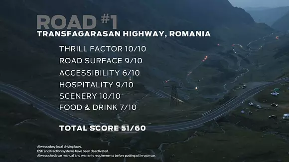 Ford a ales cele mai bune drumuri pentru șofat din Europa. Transfăgărășanul este unul dintre ele