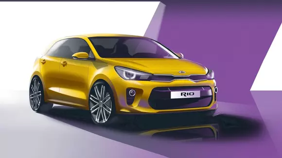 Primele schițe oficiale cu viitoarea Kia Rio