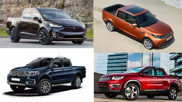 Randare nebună: 5 SUV-uri de lux transformate în pick-up