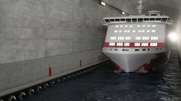 Culmea tupeului: Norvegienii construiesc un tunel pe sub munte. Pentru vapoare!