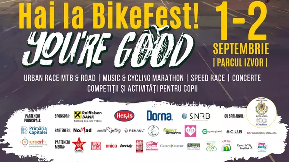 Biciclăm de plăcere, biciclăm cu bucurie și, acum, pedalăm și pentru o cauză bună. BikeFest - You’re good!