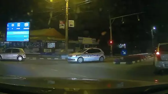 Un polițist din Suceava a fost la un pas de accident