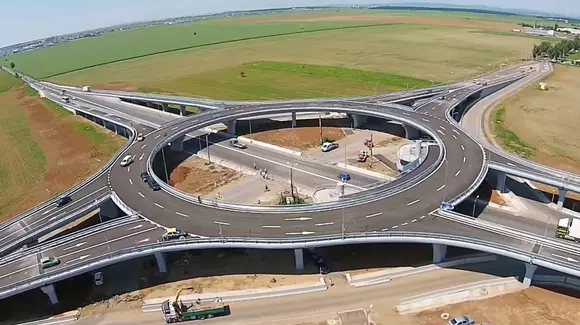 Sensul giratoriu suspendat de pe Centura București are acum un constructor
