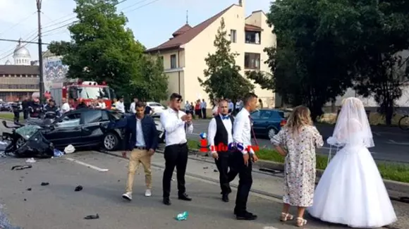 Un bărbat din Reșița a provocat un accident violent chiar în ziua nunții
