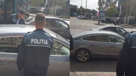Tupeu de poliţist: cum parchează oamenii legii prin Bucureşti (Video)