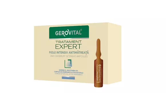 (P) Scapă de mătreață cu fiolele intensiv antimătreață Gerovital Tratament Expert