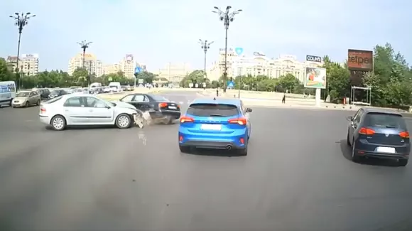 România se bate cot la cot cu Rusia: imagini incredibile filmate în trafic