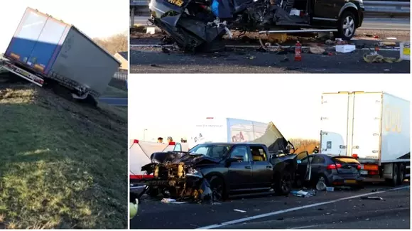 Șoferul român de TIR care a intrat cu 89 km/h în mai multe mașini, în Olanda, a fost condamnat