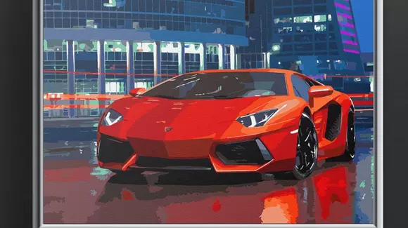 (P) Cadoul potrivit pentru iubitorii de mașini poate fi o pictură pe numere de la Pictorul Fericit