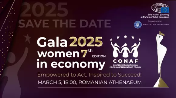 Gala CONAF Women in Economy 2025 - singura inițiativă din România care primește Înaltul Patronaj al Parlamentului European, pentru al doilea an consecutiv