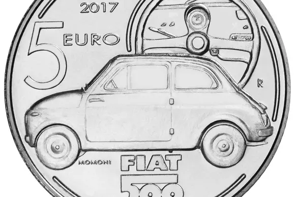 Fiat 500 apare într-o ediție limitată de monede în Italia