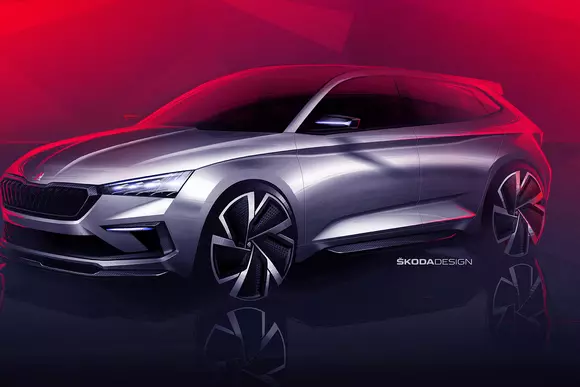 Skoda Vision RS: primele imagini ale conceptului pregătit pentru Paris