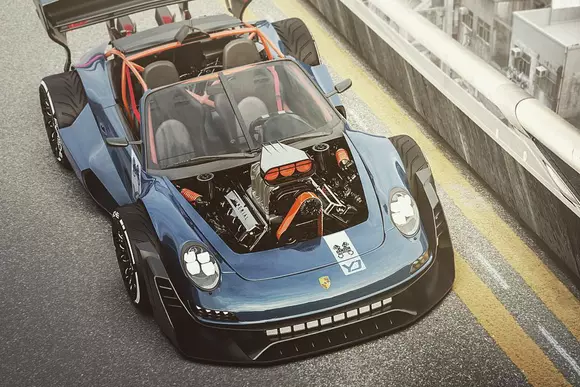 Un tuner francez construiește ceva unic: un Porsche cu motor HEMI V8