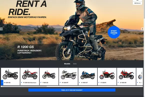 Veşti bune pentru pasionaţii de adrenalină: platforma internaţională BMW Motorrad Rent a Ride vine în România