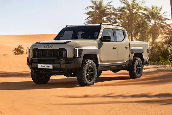 Tratarea designului pare a fi inspirată din gaming, altfel Kia Tasman mizează din plin pe funcționalitate și robustețe.
