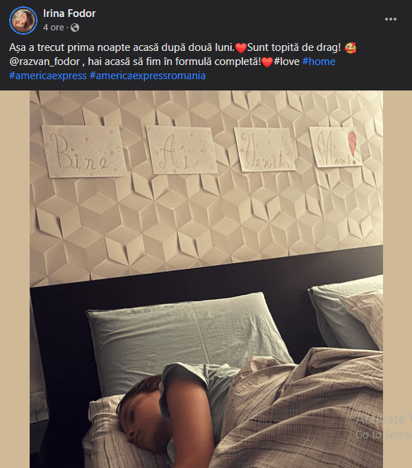 Irina Fodor a ajuns acas