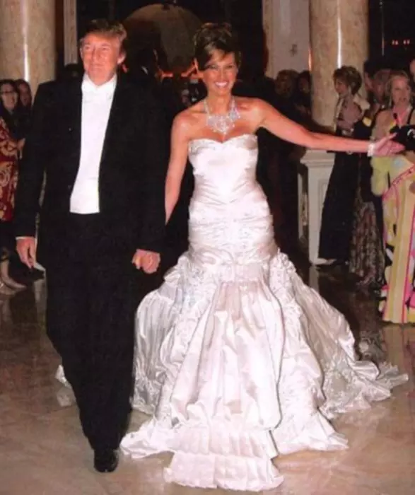 Melania si Donald Trump in ziua nuntii 3