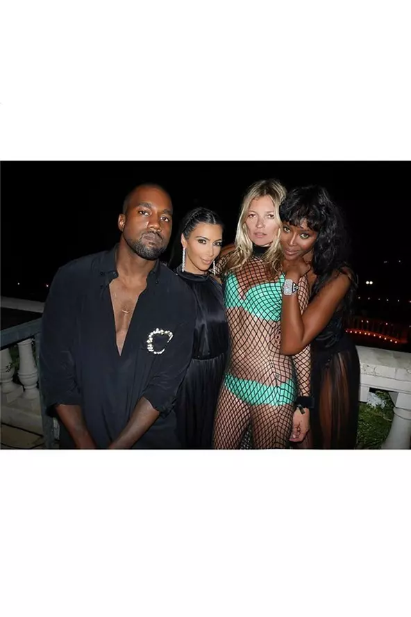 Kanye West, Kim Kardashian, Kate Moss si Naomi Campbell