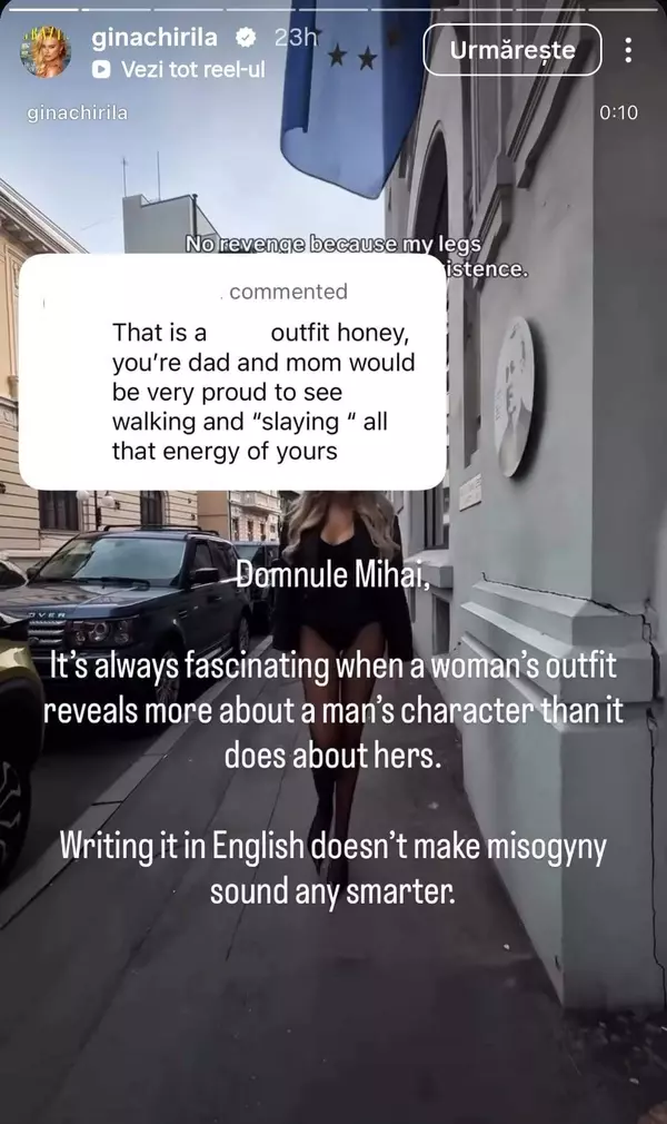 Gina Chirilă, reacție după ce a fost jignită
