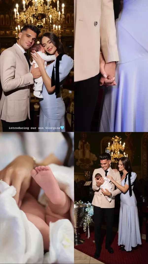 Ianis și Elena Hagi, botezul băiețelului (1)