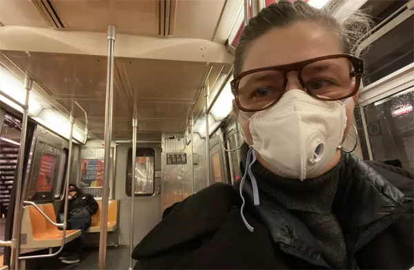 Daniela Groza în metrou