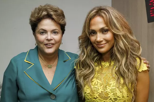 Dilma Rousseff, presedintele Braziliei si Jennifer Lopez