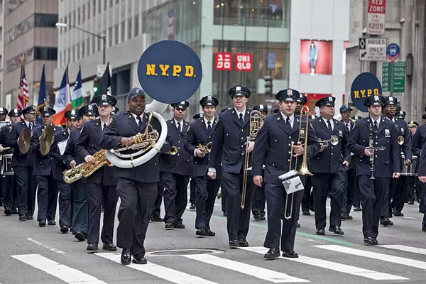 Prada politistilor din NYPD, cu ocazia St.Patrick's Day