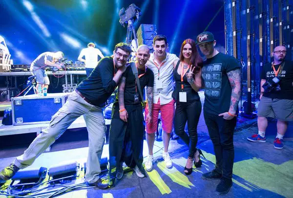 Ellie White, backstage Liberty Parade